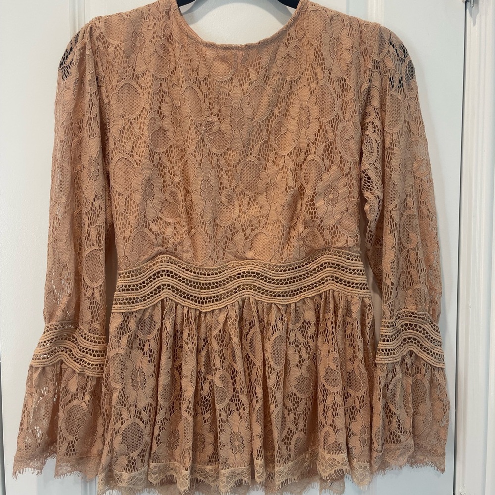 Lace Long Sleeve Blouse